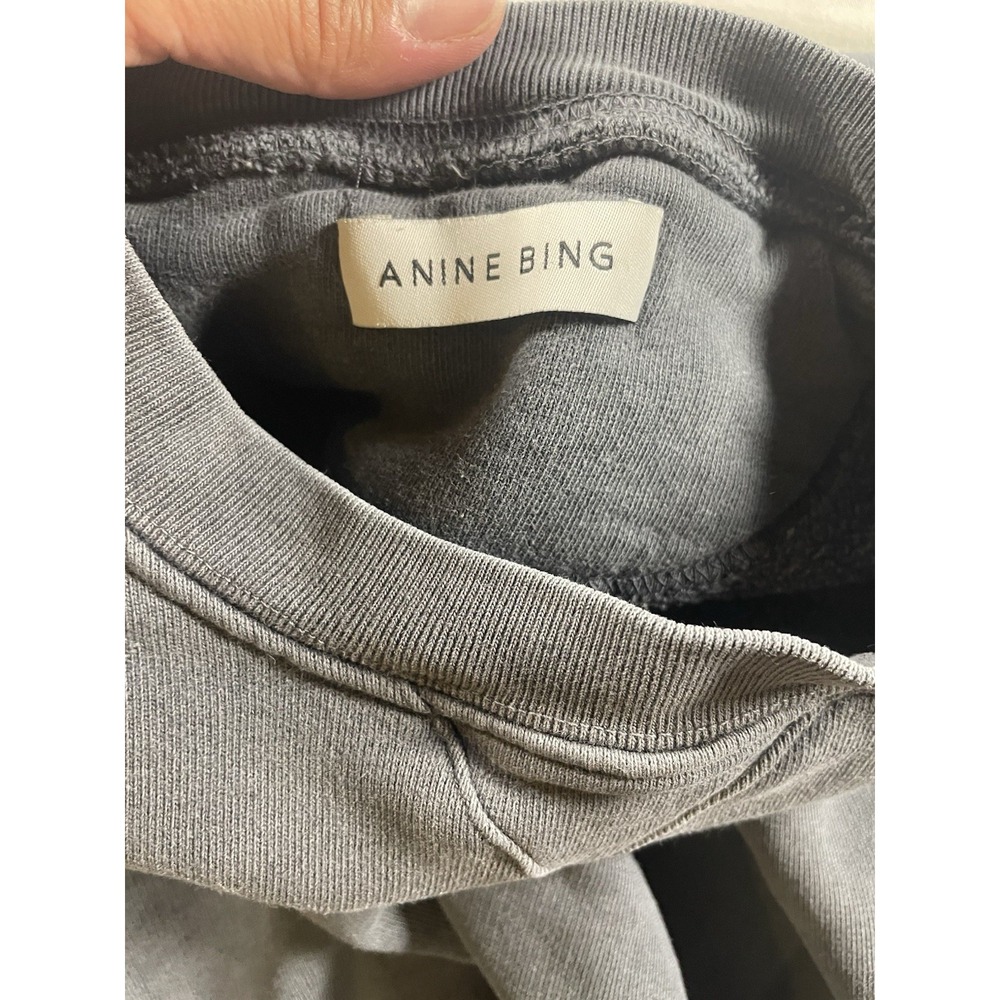 Anine Bing Sweatshirt Womens XS Los Angeles French Terry Gray Logo Pullover - Picture 7 of 11